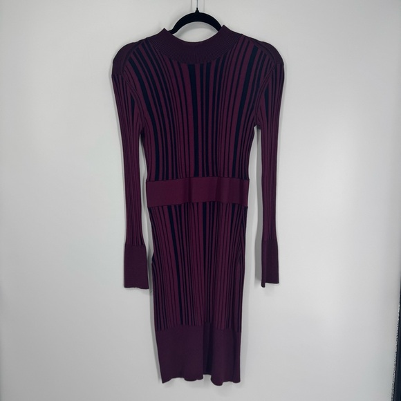 Herve Leger Paris Purple Striped Sheath long sleeve dress - Picture 11 of 11